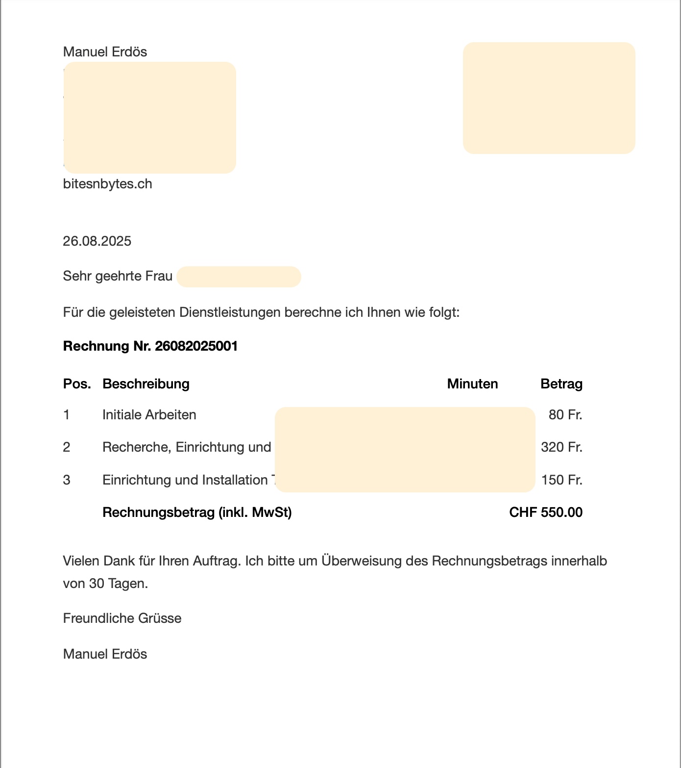 first page